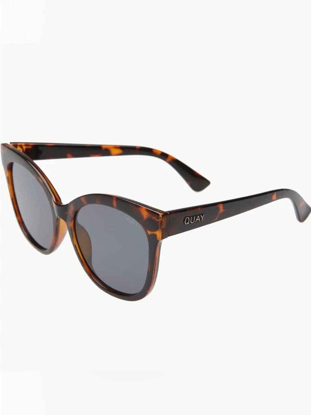 QUAY Australia It's My Way 55mm Cat Eye Sunglass Brown Orange Tortoise Shell